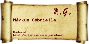 Márkus Gabriella névjegykártya