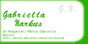 gabriella markus business card